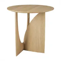 Oak Geometric Side Table